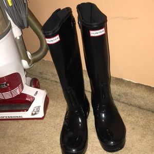 Glossy Wide Calf Hunter Boots size 10